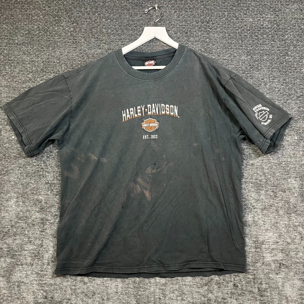 Vintage Harley Davidson Sturgis T-Shirt Men's Black Short Sleeve Classic - XL